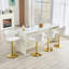 Ensemble de 4 chaises de bar modernes rotatives et réglables, dossier pivotant, convenant au comptoir de la cuisine et à la salle à manger-129998401-129998402-129998406
