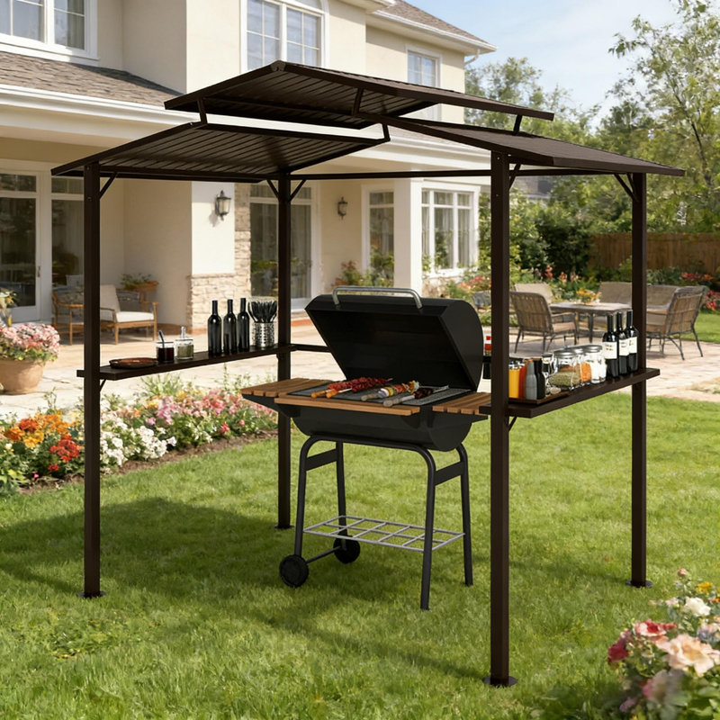 Auvent extérieur pour pergola, auvent de piscine pour barbecue, abri de jardin à toit rigide