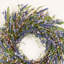 Couronne de porte de 22 po de style champêtre artificiel avec feuilles et fleurs-375111150