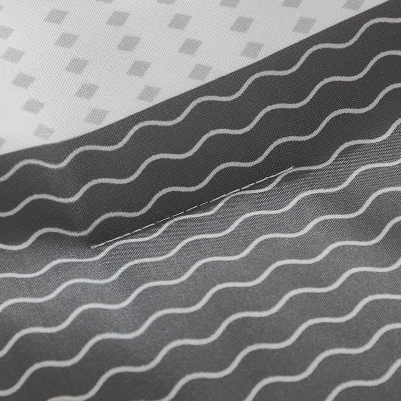 Andency Comforter Set, Lightweight Colorblock Stripes Bedding Comforter Set, Fluffy Down Alternative Bed Set, Dark Grey, King