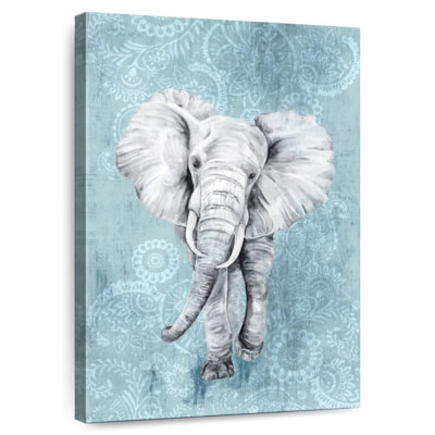 Blue Paisley Elephant