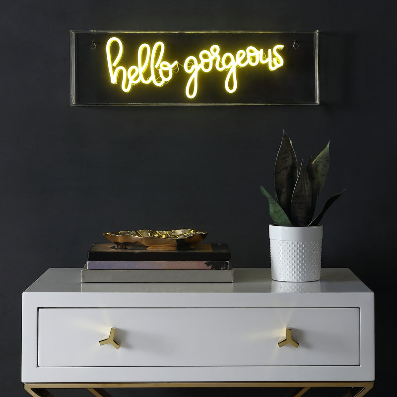 Enseigne lumineuse DEL Hello Gorgerous
