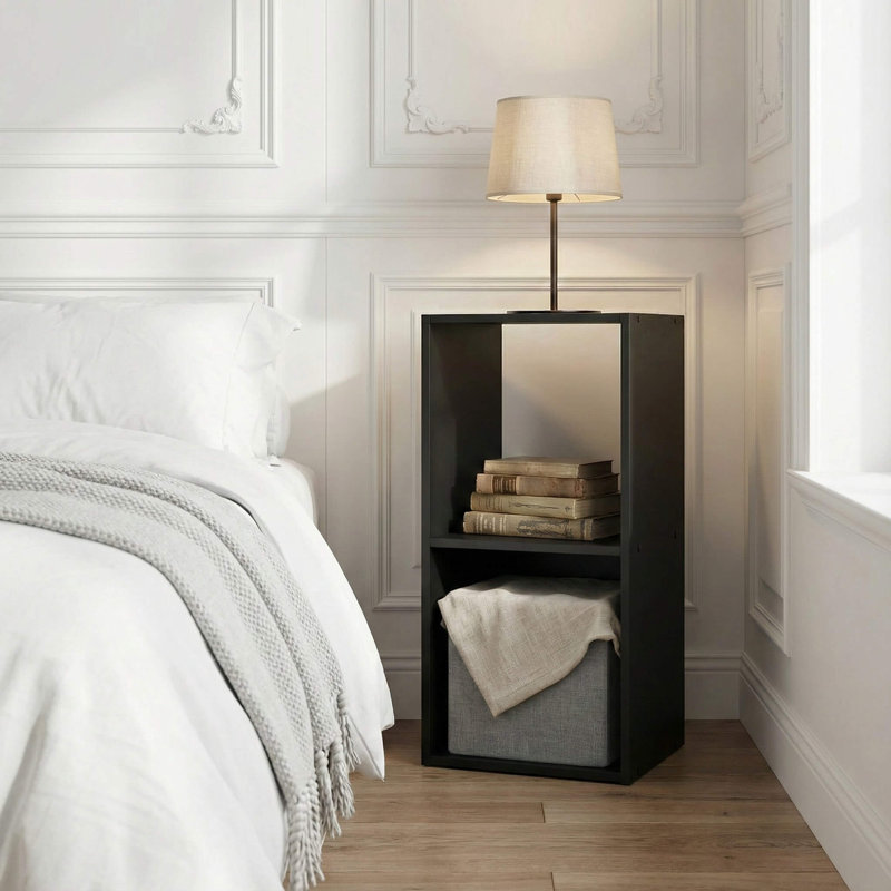 Misheel 60cm H x 31cm W Cube Bookcase, Black