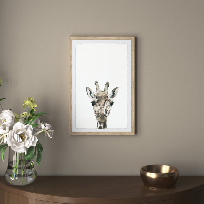 «Cheeky Giraffe IV», reproduction encadrée, H 24 po x l 16 po x P 1,5 po