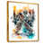 Toile avec cadre flottant or
