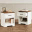 Tables de chevet avec tablette ouverte spacieuse, tables de chevet avec tiroir en bois, tables de bout décoratives en bois rustique avec structure stable, ensemble de 2-1170287847