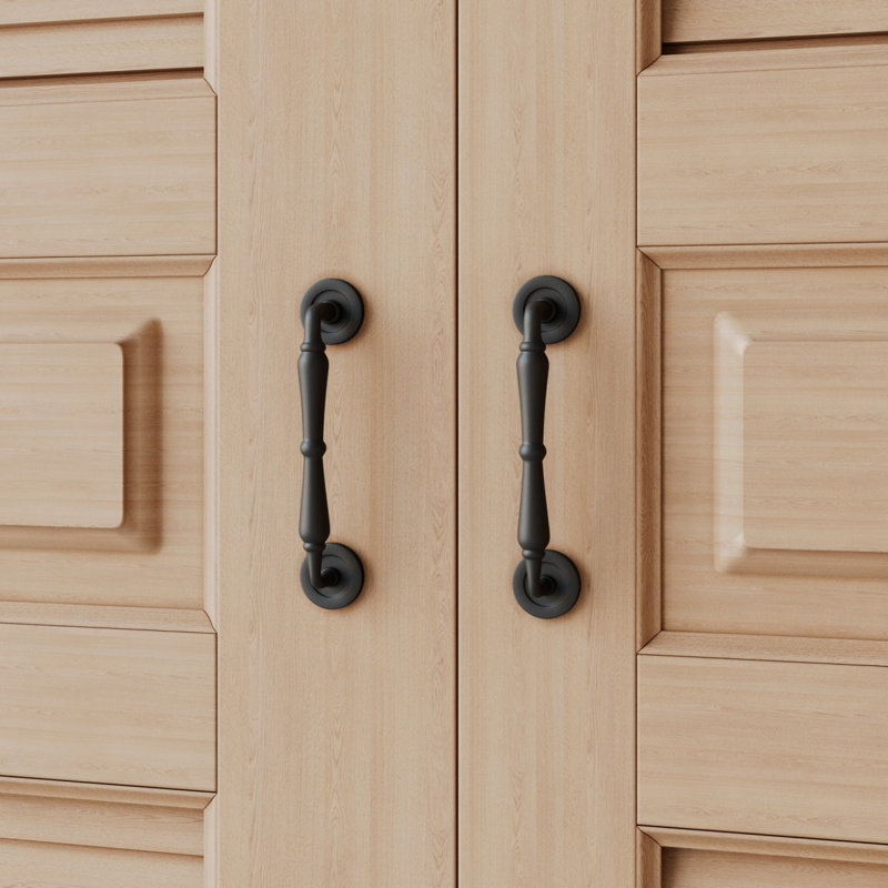 Poignée de porte colonial à poignée de barrière en fer forgé
