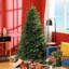 Arbre de Noël artificiel 6 pi avec 1821 pointes, support en métal pliable, assemblage facile, arbre de Noël articulé pour la maison, le bureau, les Fêtes, vert