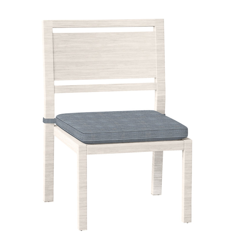 Chaise d'appoint d'extérieur en aluminium forgé Avondale, Welt, Chambray Rollo, Craie