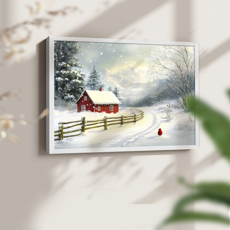 «Chirstmas Art» - DCCLV - Reproduction encadrée - Restickable, H 8 po x l 10 po, Blanc