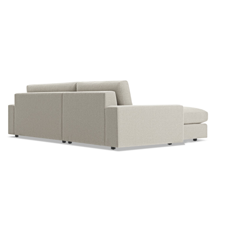 Esker Chaise Sectional, Kelso Blue Polyester, Left Hand Facing