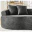 4 places courbées, design minimaliste, coussins moelleux, sièges gris foncé faciles à nettoyer, fermeture à glissière lisse dissimulée, maison-317102196-317102187