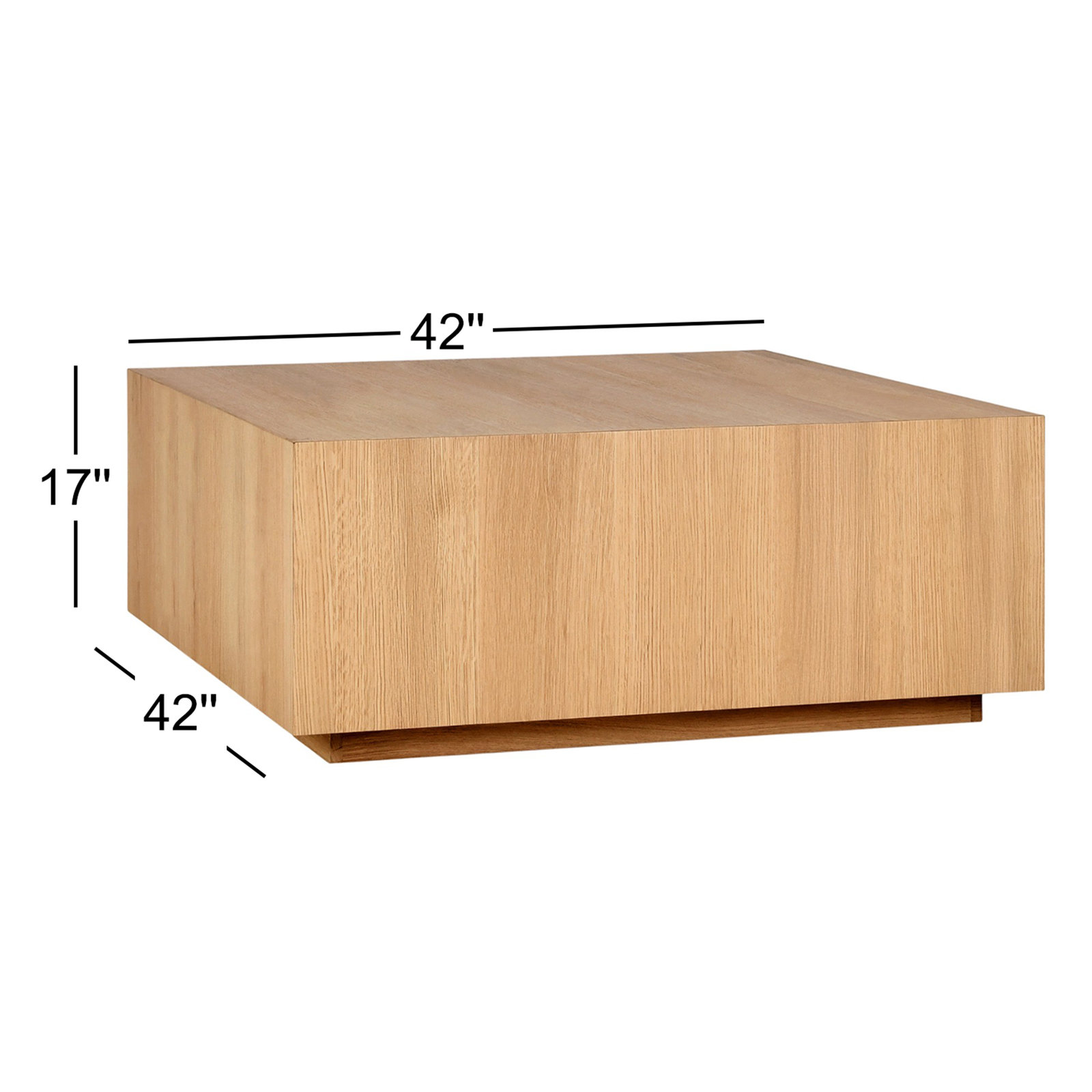 Taryn 42" Block Coffee Table, Natural