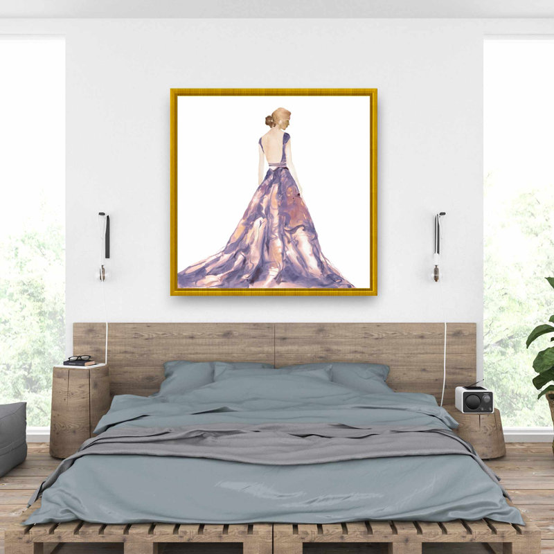 Mauve robe de bal - toile de fond illustrative mauve