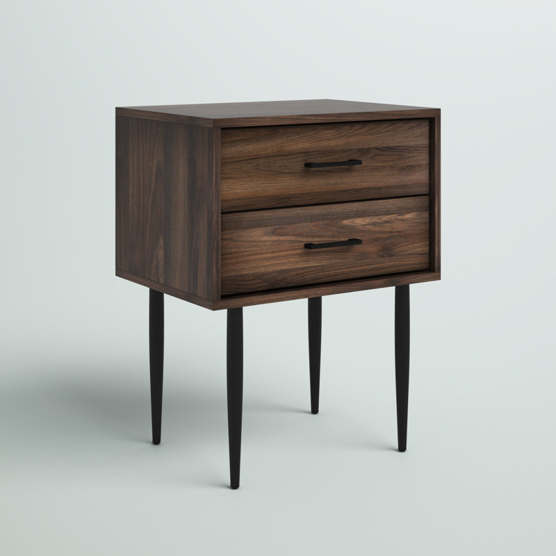 Catt 2 - Drawer End Table, Dark Walnut