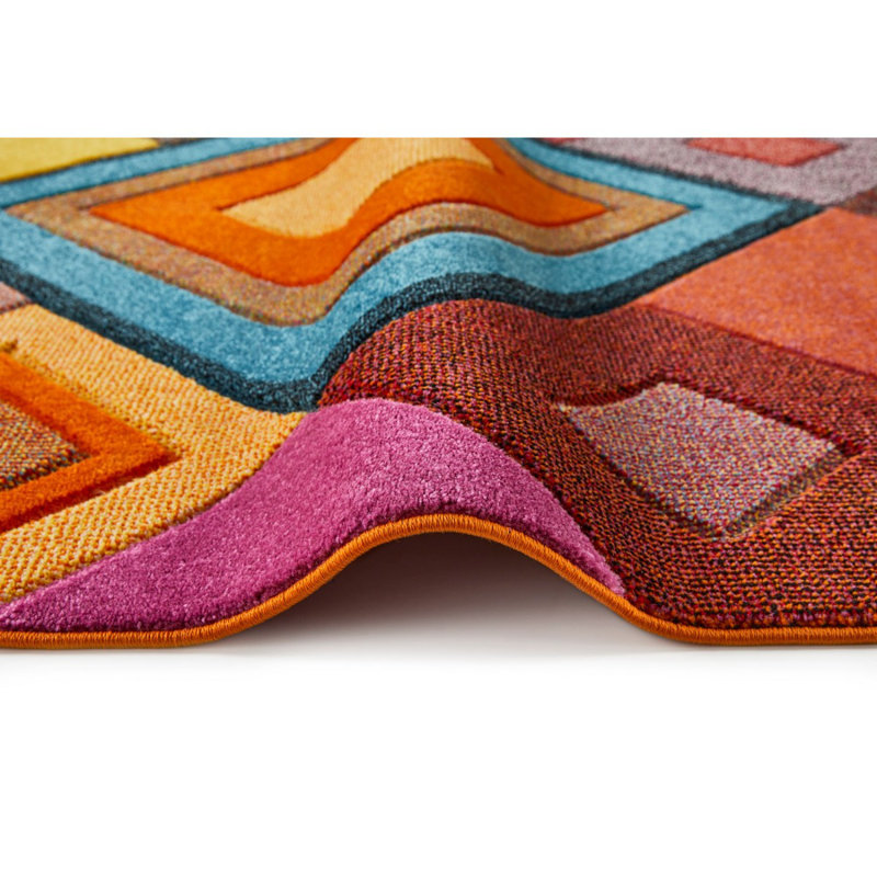 Ankica Geometric Area Rug, Rectangle 80 x 150 cm