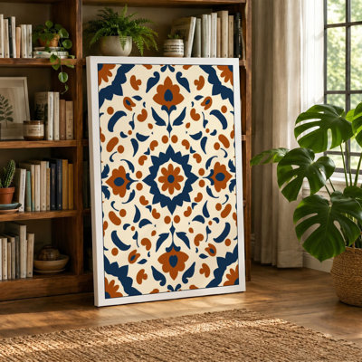 Tile Pattern Geometric - Wrapped Canvas