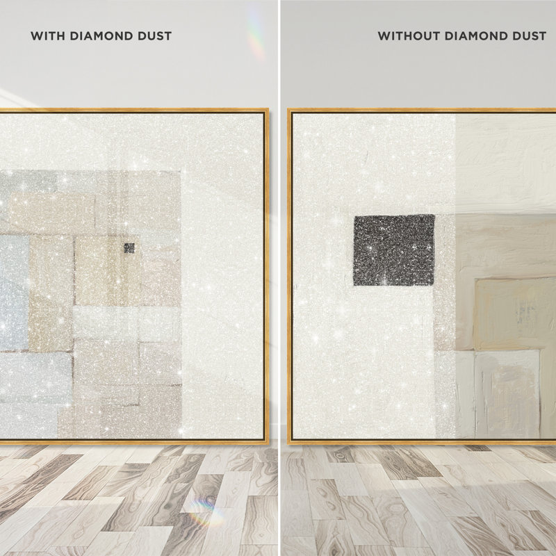 Soft Roughness Set Canvas Abstract Print by Oliver Gal, Black Frame, 12 x 12, 31"H x 31"W, Gold Floater Frame