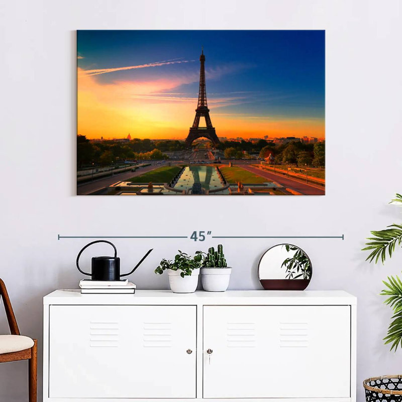 Kavia Eiffel Tower At Sunrise, 26" H x 39" W