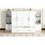 Grand lit escamotable avec tablettes, tiroirs et ports USB, blanc-1293737374-1293737375