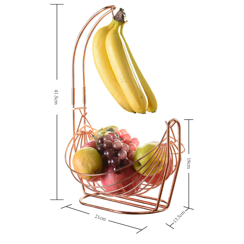 Panier à fruits avec support à banane, Or