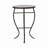 Transitional Outdoor Accent Table - Powder-Coated Metal Frame & Tile Mosaic Top - 14" Minimalist Patio Side Table