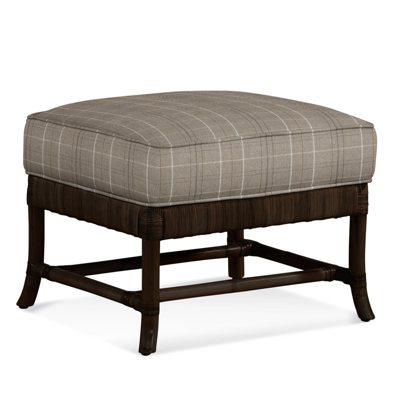 Lafayette Ottoman, Taupe Plaid; 0126-73, Willow