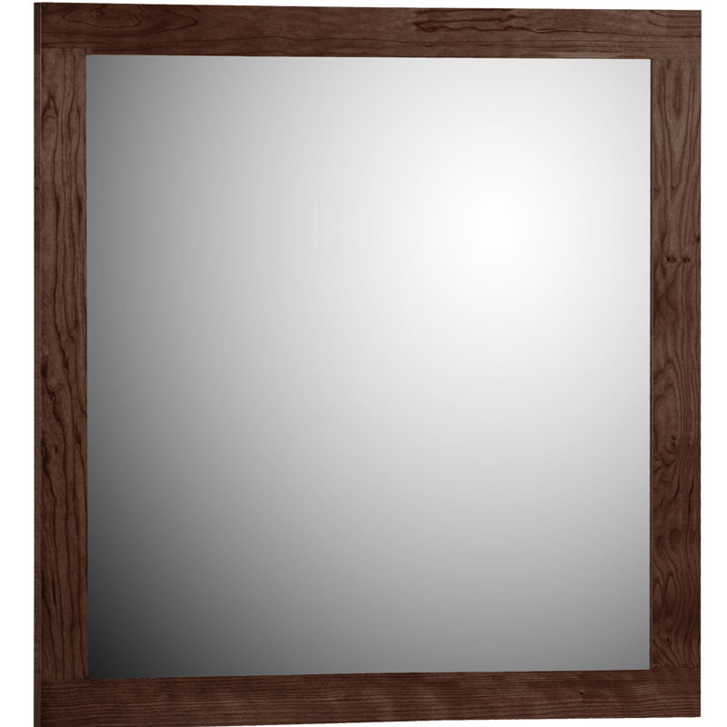 Miroir de salle de bain Lysette, l 30 po x H 32 po, Aulne sombre