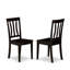 Ensemble de table de cuisine 3 pièces pour petits espaces comprenant une table de salle à manger ronde et 2 chaises en bois massif, cappuccino de 42 po x 42 po-767921672-676869697