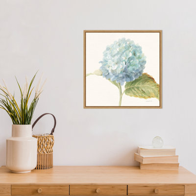 " Floursack Florals V Blue Hydrangea Crop " by Danhui Nai Painting Print