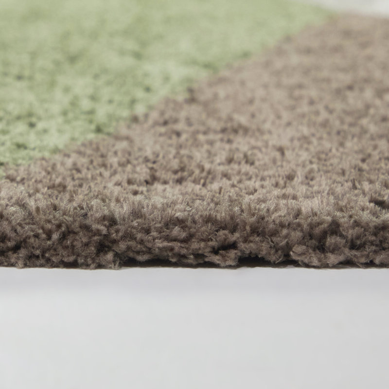 Tapis géométrique moderne Les Cream, Rectangle 5 pi 3 po x 7 pi