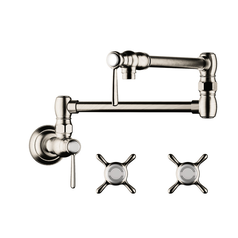 AXOR Montreux Wall Mounted Pot Filler, Polished Nickel