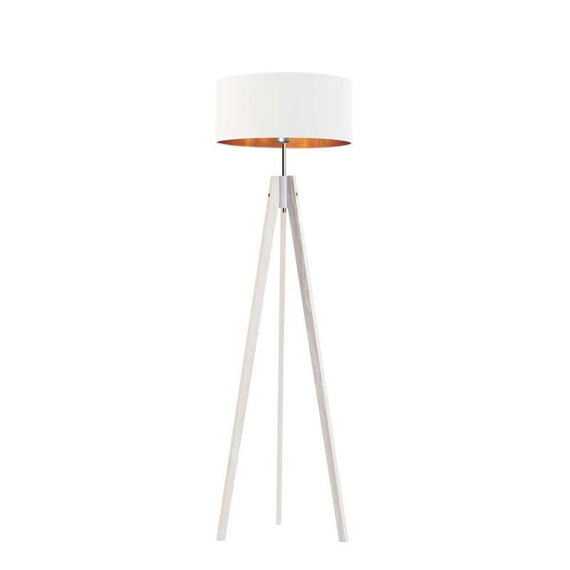 Sedalia 138 H cm Tripod Floor Lamp, White, White