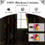 Ensemble de rideaux 100% occultant 2 panneaux de rideaux occultants et isolants Boho