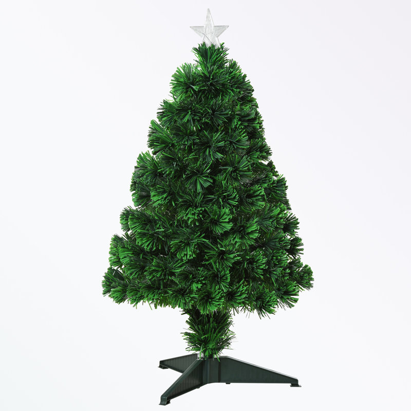 Artificial Christmas Tree with Branches and Fibre Optic LED Lights