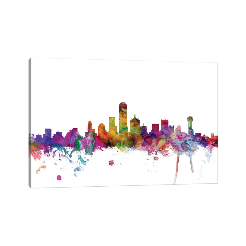 Dallas, Texas Skyline by Michael Tompsett - Wrapped Canvas Gallery-Wrapped Canvas Giclée, 152.5 cm H x 101.5 cm W
