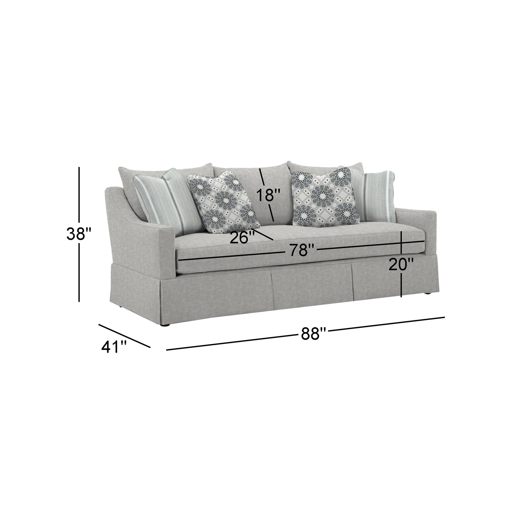 Carlin 88'' Upholstered Sofa, Elliston