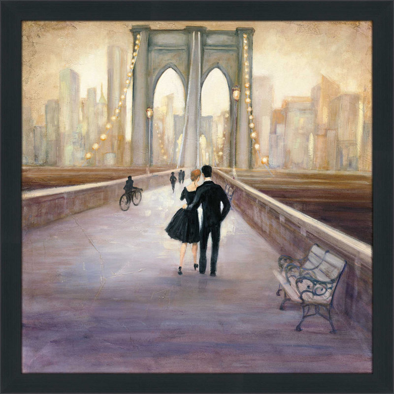 « bridge to ny », reproduction de peinture à l’acrylique, H 27,5 po x l 27,5 po x P 0,75 po