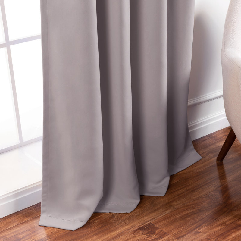 Adina Sevan Solid Thermal Grommet Curtain Panels, 52"W x 84"L, Clay