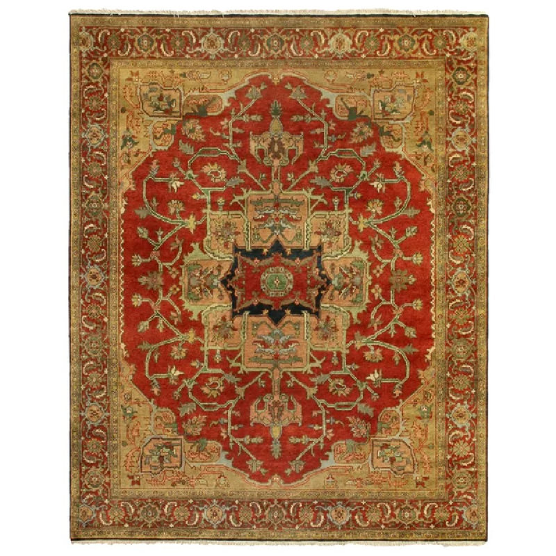 Antique Weave Serapi Wool Oriental Area Rug, Rectangle 10' x 14'