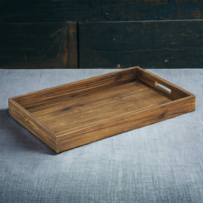 Gracie Oaks Louroukina Solid Wood Tray & Reviews | Wayfair