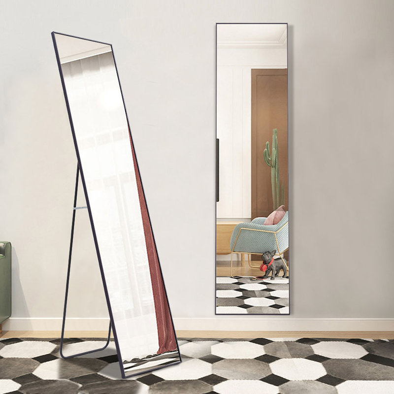 Metal Rectangle Mirror, Black