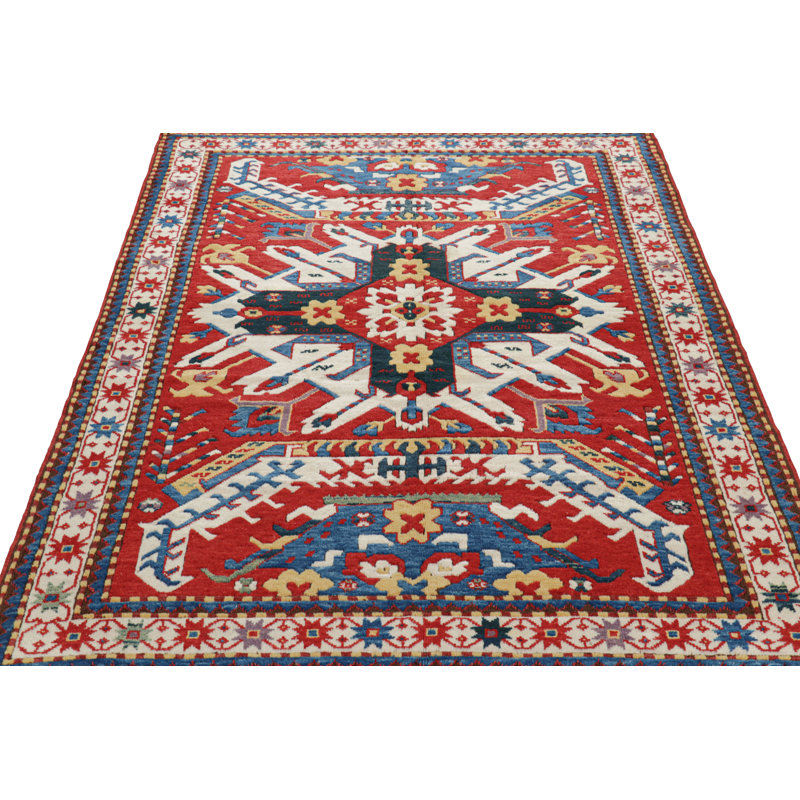 One-of-a-Kind 4’9”x6’11” Hand Knotted Area Rug