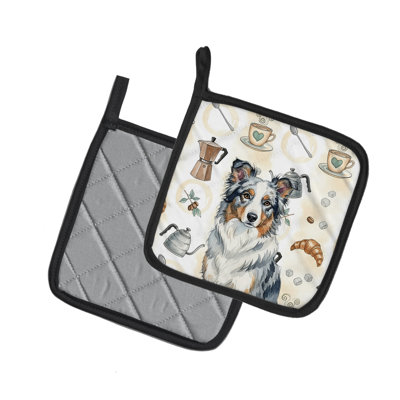 Paire de porte-cafetières Blue Merle Border Collie