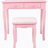 Vanity Desk Set With Mirror And Cushioned Stool, 4-Drawer Wooden Makeup Vanity Table For Bedroom-1680833987