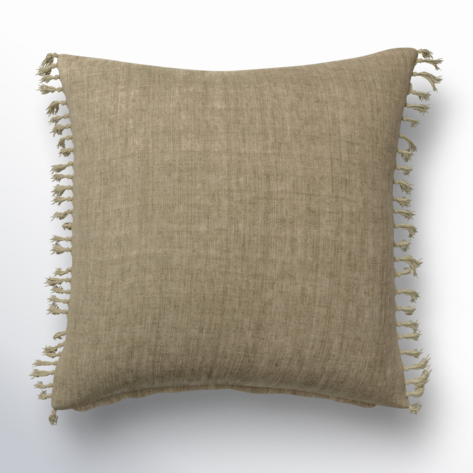 Sharron 20" x 20" Linen Pillow Cover, Crockery, Down