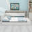 Upholstered Daybed with Storage Footstool, Shelves, Trundle, USB Charging & LED Light-1625701909