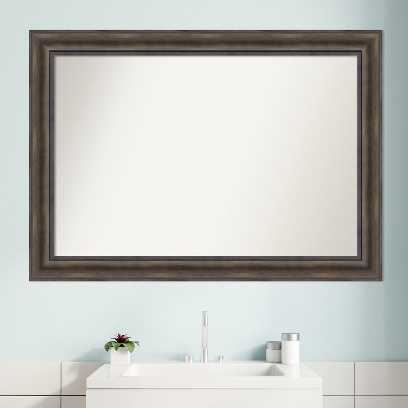 Wood Flat Wall Mirror, 29.5" x 41.5"