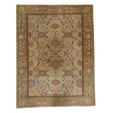 Hand-Knotted High-Quality Brown and Blue Area Rug