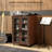 Media Storage Cabinet, Audio-Video Media Stand,Stereo Cabinet With 4 Height-Adjustable Shelves, -802065786